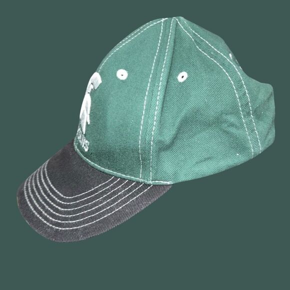 NCAA Captivating Headgear Michigan State Spartans Green Black Strapback Hat Cap - Picture 5 of 7